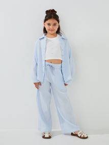 Костюм сорочка+штани для дівчинки Dinomin 2528 122 см Блакитний shop (2000999459993)