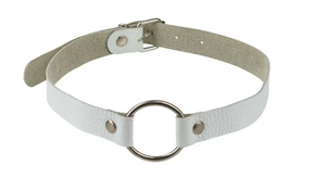 Кляп Leather O-Ring Gag,  White sexstyle