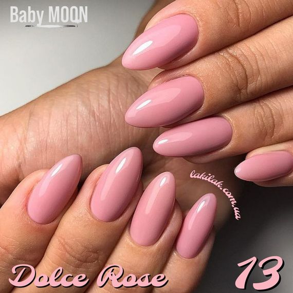 Гель-лак BABY MOON Dolce Rose №13 теплий рожевий, 6 мл