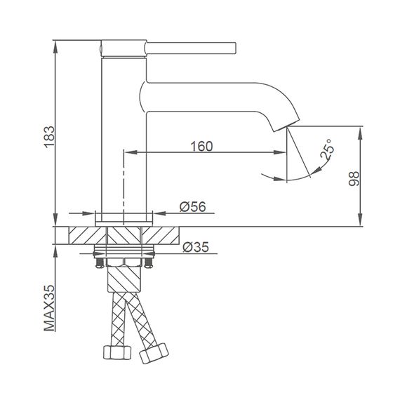 Змішувач для умивальника Gappo G1006-6 | Зображення 1