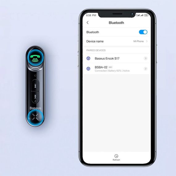 Bluetooth ресивер Baseus BSBA-02 AUX Wireless Audio Receiver (WXQY01) Black | Зображення 3
