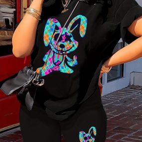 Футболка жіноча з принтом повсякденна L Чорний