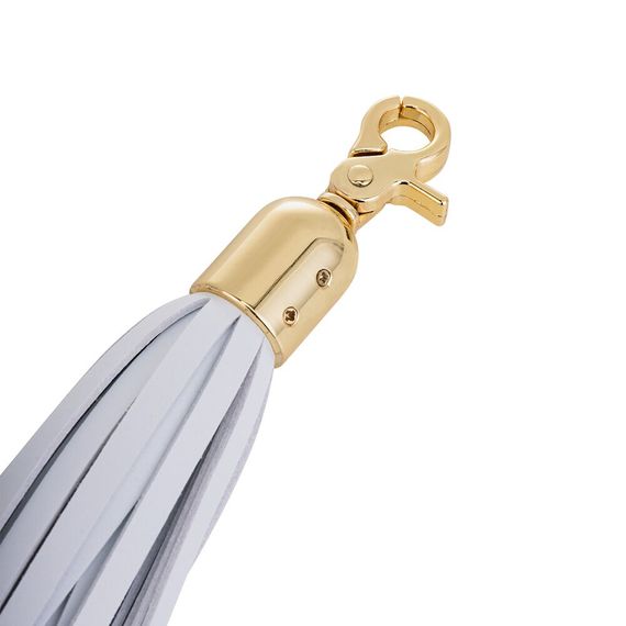 Анальна пробка з флогером LOCKINK SEVANDA White Pony-Tail Anal Pear-shape Plug | Зображення 3
