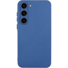 Чехол TPU GETMAN Liquid Silk Full Camera для Samsung Galaxy S23 Синий / Navy Blue