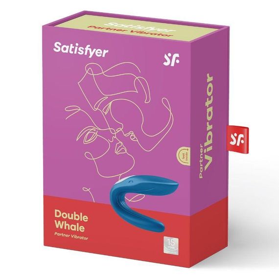 Вібратор для пар Satisfyer Double Whale з двома моторчиками Sex Aura | Зображення 1