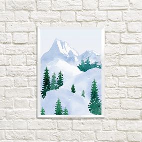 Постер в рамці Зимняя вершина 21x30 см (A4)