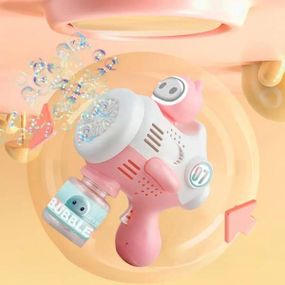 Пистолет детский для мыльных пузырей на батарейках AND 066 Розовый