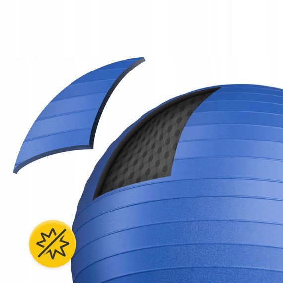 М'яч для фітнесу (фітбол) 4FIZJO 85 см Anti-Burst Blue (P-5907739316400) | Зображення 1