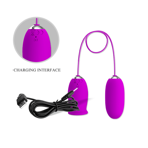 Кліторальний стимулятор з віброяйцем - Pretty Love Daisy Licking Vibrator Purple sexstyle | Зображення 1