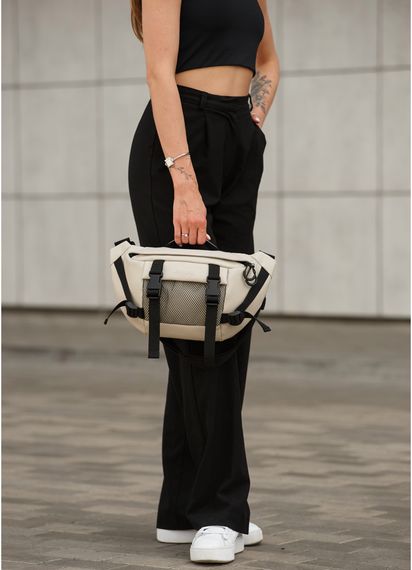 Жіноча сумка бананка Sambag Dynamicdart сіра 38 × 21 × 7 см (80411030) | Зображення 5