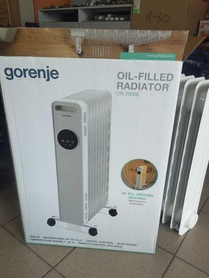 Обогреватель масляный Gorenje OR2000E, 2000 Вт, 9 секций, с терморегулятором | Зображення 5