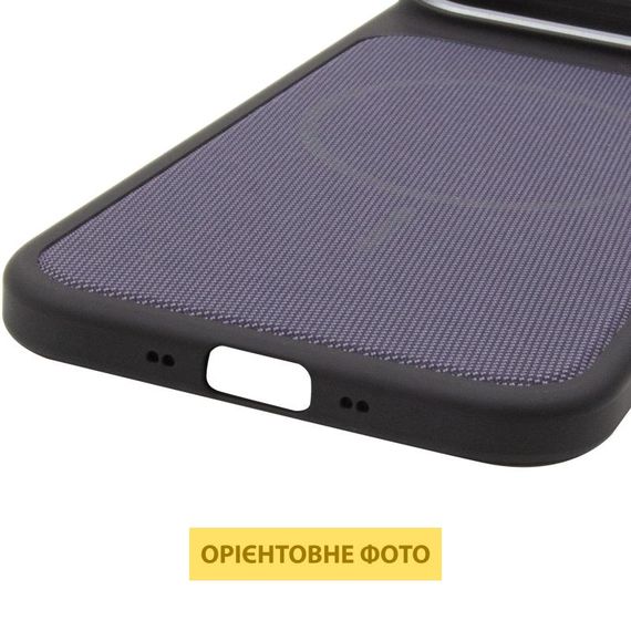 Чохол PC Textile Hybrid with Magnetic Fit для Apple iPhone 17 Air (6.5") Black / Purple | Зображення 4