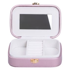 Скринька для прикрас з еко шкіри 15×10×5 см із дзеркалом органайзер для ювелірних виробів HP-5-33P