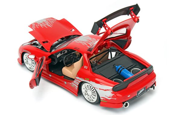 Ігрова металева машинка Fast and Furious Mazda RX-7 1993 red | Зображення 1