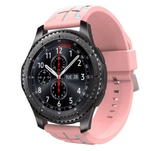 Силіконовий ремінець Primo Splint для годинника Samsung Gear S3 Classic SM-R770 / Frontier RM-760 - Pink&Grey