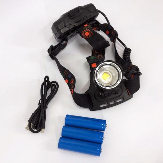 Фонарь налобный X-Balong XQ-219-HP50 аккумуляторный LED zoom с функцией Power Bank 3 режима работы | Зображення 2
