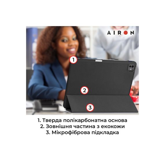 Чохол до планшета AirOn Premium SOFT iPad Pro 13 2024 + Film Black (4822352781129) | Зображення 8
