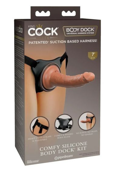Страпон реалістичний Pipedream King Cock Elite подвійний щільності, 20.5 см х 3.5 см Sex Aura | Зображення 1