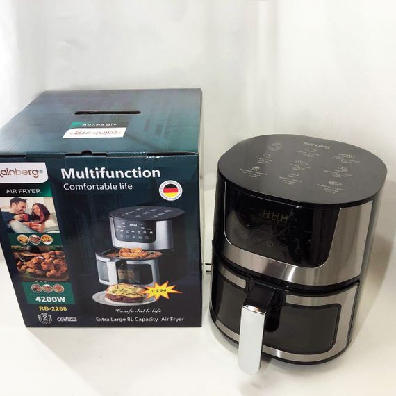 Фритюрница профессиональная Rainberg, Аэрогриль без жира, Домашняя фритюрница аэрогриль без масла XV-23 | Зображення 6