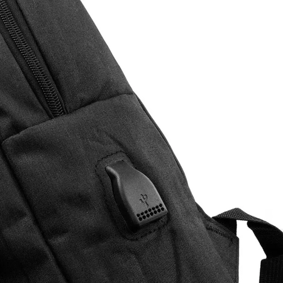 Рюкзак для чоловіків BAG, з виходом USB чорний, міський повсякденний рюкзак | Зображення 3