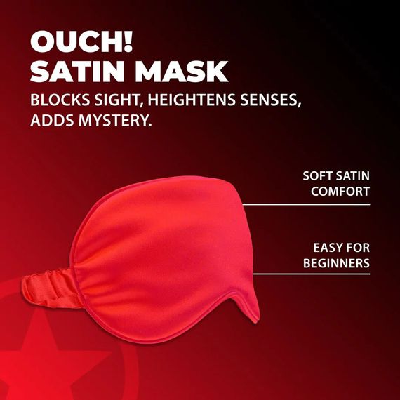 Маска на очі - Ouch! Satin Blindfold Red | Зображення 1