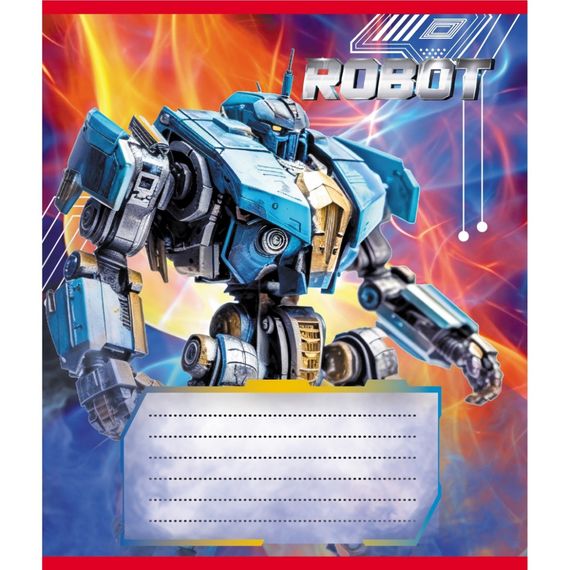 Зошит учнівський "Роботи" 012-520125L-3 в лінію, 12 аркушів