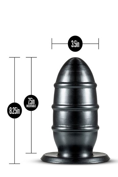 Велика анальна пробка JET FUC PLUG BLACK, Черный | Зображення 2