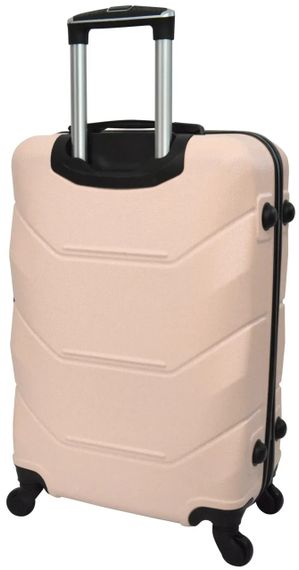 Набір валіз Bonro 2019 3 шт пластикові дорожні на колесах бежевий (42401076) | Зображення 3
