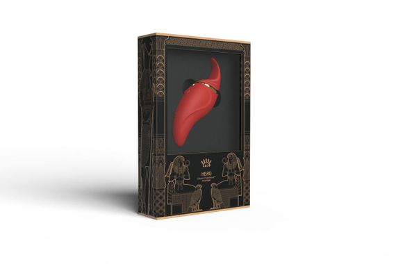 Вибратор 2в1 с язычком Zalo — Hero Wine Red, кристалл Swarovski Sex Aura | Зображення 5