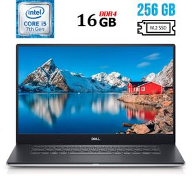 Ноутбук Б-класс Dell Precision 5520 / 15.6" IPS / Core i5-7440HQ (4 ядра по 2.8-3.8GHz) / 16GB DDR4 / 256GB SSD M.2 / HD Graphics 630 / WebCam / HDMI / Win 10 б/у