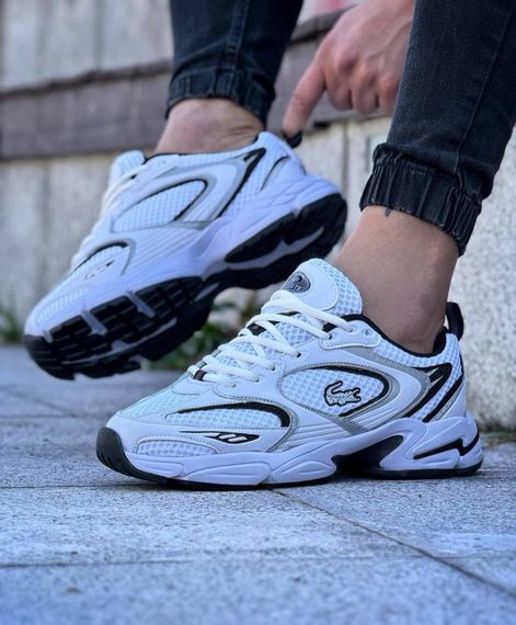 Кросівки літо Lacoste матеріал сітка/шкіра колір білий | Зображення 1