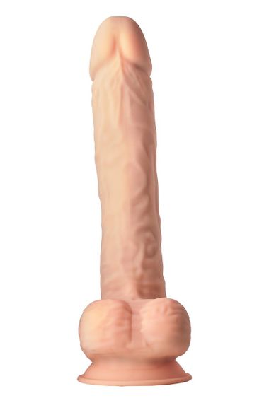 Фалоімітатор гігантський реалістичний Dreamtoys Real Love на присосці з мошонкою, бежевий Sex Aura | Зображення 3