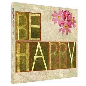 Картина на холсте Be happy 50х50 см (H5050_DVD002)