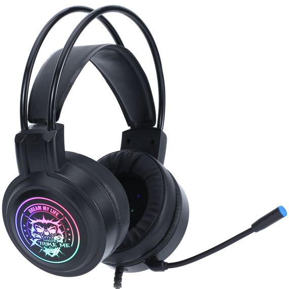 Ігрова гарнітура XTRIKE ME GH-516, USB7.1, статичне RGB, кабель 2м, чорна | Зображення 2