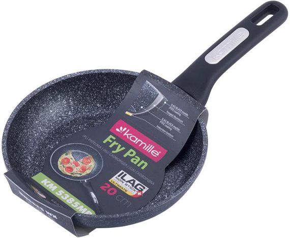 Сковорода Kamille Karelian Ø20см індукційна з мармуровим антипригарним покриттям | Зображення 3