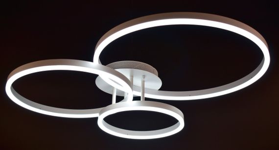 Люстра світлодіодна стельова LED світильник для квартири на стелю лед з пультом 25832 Білий 14х70х80 см. | Зображення 1