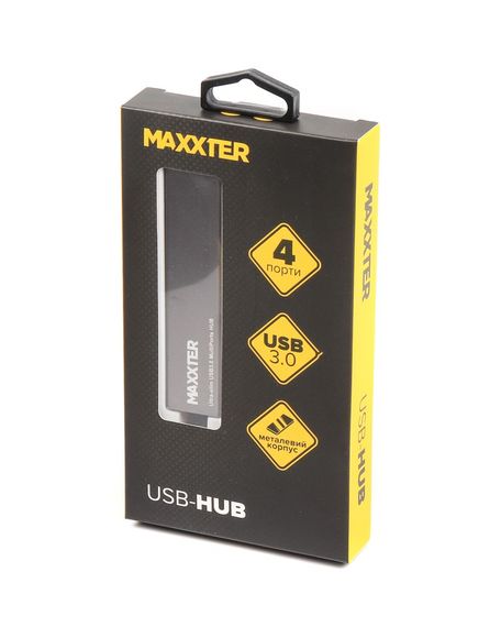 Хаб USB 3.0 Type-A HU3A-4P-02 на 4 порти, метал, темно-сірий | Зображення 2
