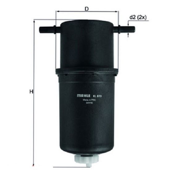 Топливный фильтр Mahle KL873 VW Crafter 30-35,30-50 11