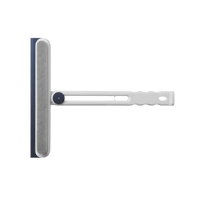 Скребок для миття скла складний з абразивною губкою та гумовим лезом для вікон дзеркал душу Блакитний HP-35015-27BL