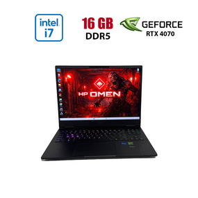 Игровой ноутбук HP Omen 16-u0078nr / 16" (2560x1600) IPS / Intel Core i7-13700HX (16 (24) ядер по 2.1 - 5.0 GHz) / 16 GB DDR5 / 512 GB SSD / nVidia GeForce RTX 4070, 8 GB GDDR6, 128-bit / WebCam б/у