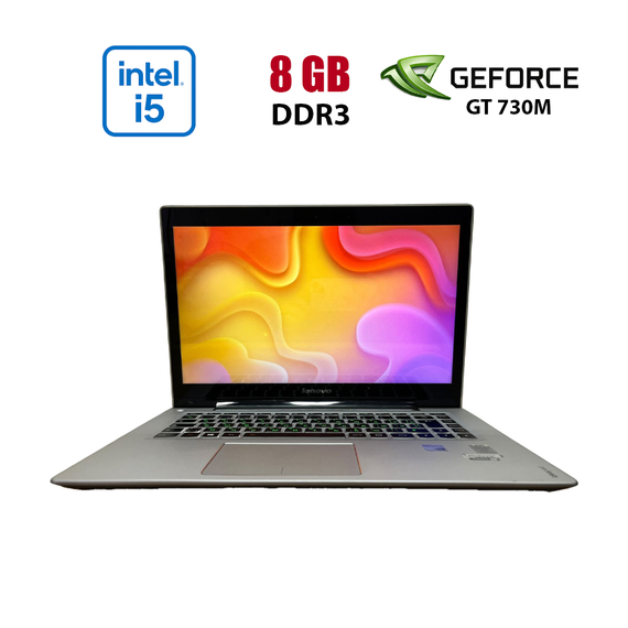 Ноутбук Б-класс Lenovo IdeaPad U430 / 14" (1920х1080) TN / Intel Core i5-4210U (2 (4) ядра по 1.7 - 2.7 GHz) / 8 GB DDR3 / 500 GB HDD / nVidia GeForce GT 730M, 2 GB GDDR3, 128-bit / WebCam б/у