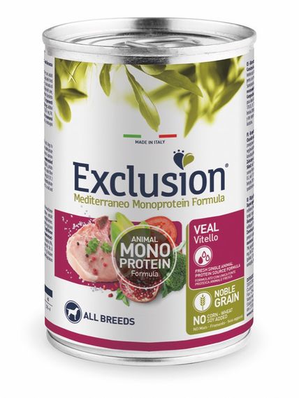 Корм Exclusion Adult Dog Veal Wet вологий з телятиною для дорослих собак 400 гр