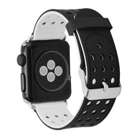 Двухсторонний ремешок с перфорацией Primo для Apple Watch 38mm / 40mm / 41mm  - Black&White