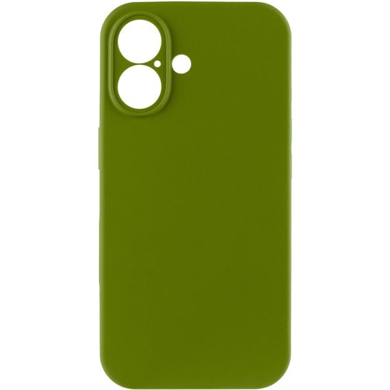 Чохол Silk Full Camera Protective (AA) NO LOGO для Apple iPhone 16 (6.1") Зелений / Dark Olive | Зображення 1