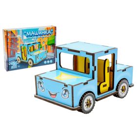 Дитячий дерев'яний 3D конструктор "Машинка" Puz-00930, 43 деталі