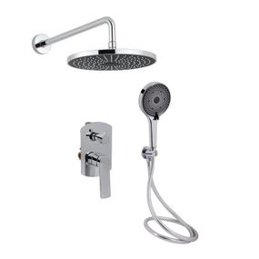 Душова система універсальна Qtap Slavonice прихованого монтажу на два споживача QTSLA113CRM45898 Chrome