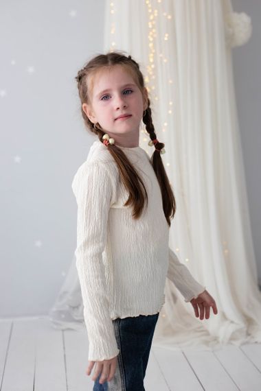 Джемпер для дівчинки Носи своє 128 Білий (p-15094-172390) | Зображення 8