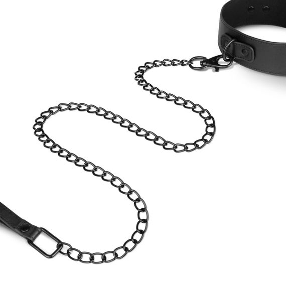 Нашийник з повідцем Bedroom Fantasies: Faux Leather Collar & Chain | Зображення 4