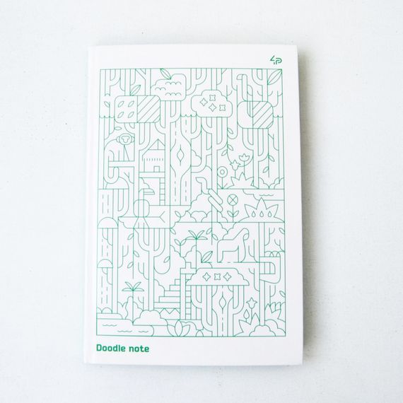 Блокнот 4Profi  "Two in one "Doodle Note", Green 64  арк. формат А5 901999