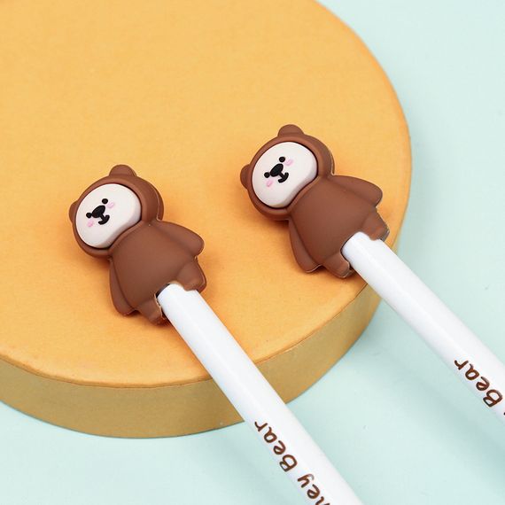 Набір ручок гелевих Bookopt 0.5 мм BP5006 Honey Bear (4шт) | Зображення 6